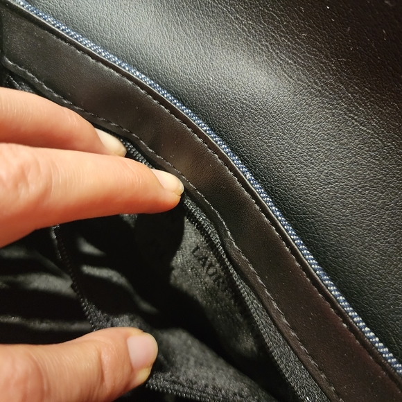 NWOT LAUREN Ralph Lauren Millbrook Denim Chain Crossbody Bag Navy - Picture 14 of 16